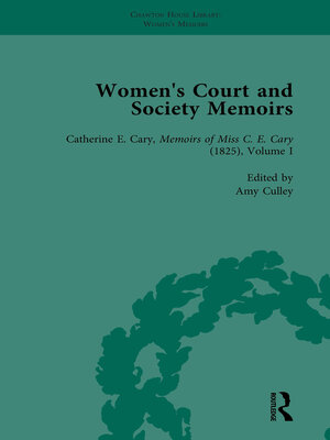 cover image of Women's Court and Society Memoirs, Part I Vol 3